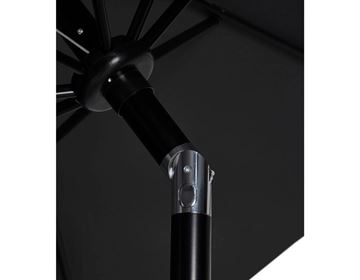 Alu parasol med tilt - Ø 3 meter - Sort
